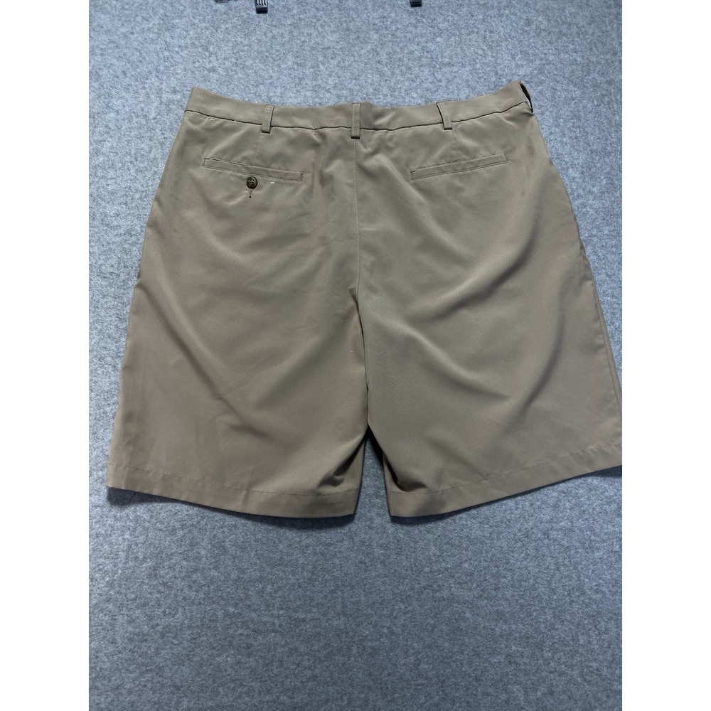 PGA Tour Men's Golf Shorts Size 38 Flat Front Polyester Beige - Picture 4 of 6